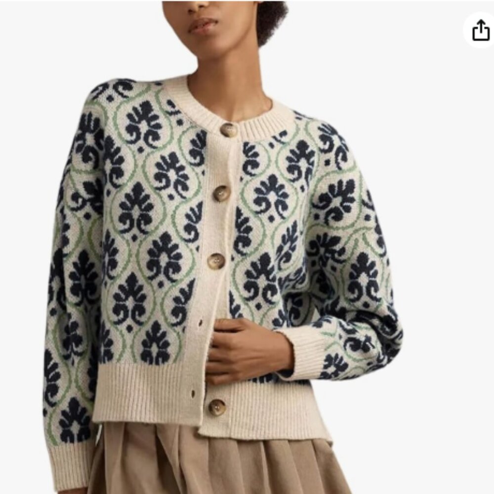 Women's Floral Cardigan Sweater